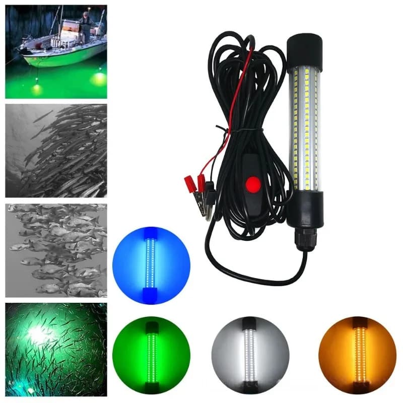 Set di Luci LED per Esche da Pesca, Impermeabile IP68, Luce Verde per Reti da Pesca, Accessori e Attrezzi per la Pesca