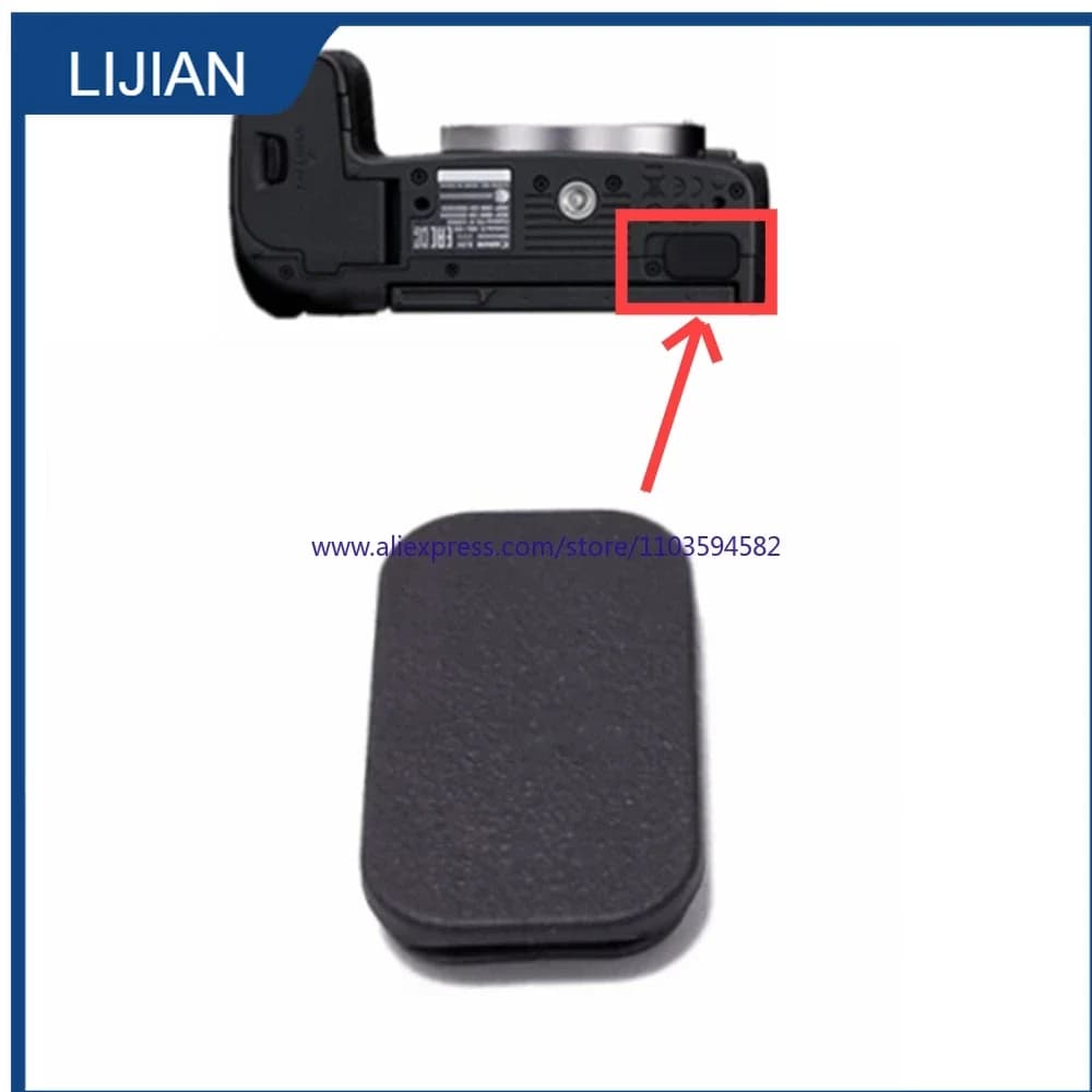 Blocco in gomma per Canon EOS R EOSR Spina inferiore in pelle Interfaccia decorativa Porta Copertura porta Parti di riparazione della fotocamera