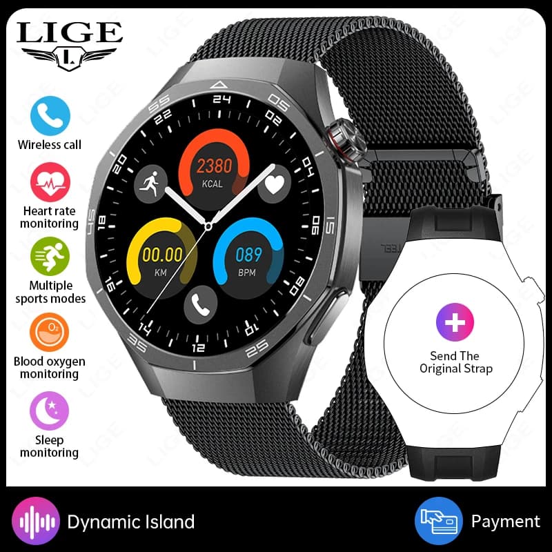 FOXBOX 2026 Smartwatch con ECG, Monitoraggio della Frequenza Cardiaca e del Sonno, Chiamate Bluetooth, Supporto Pagamenti, Impermeabile IP67, Orologio Intelligente da Uomo