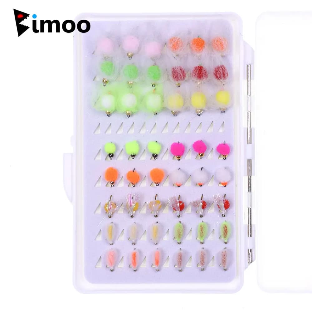 Kit 48 Pezzi di Esche Artificiali a Forma di Uovo Eggstacy, Senza Ardiglione o con Ardiglione, per Pesca di Trota, Spigola e Pesci d'Acqua Dolce # 12 # 14 16