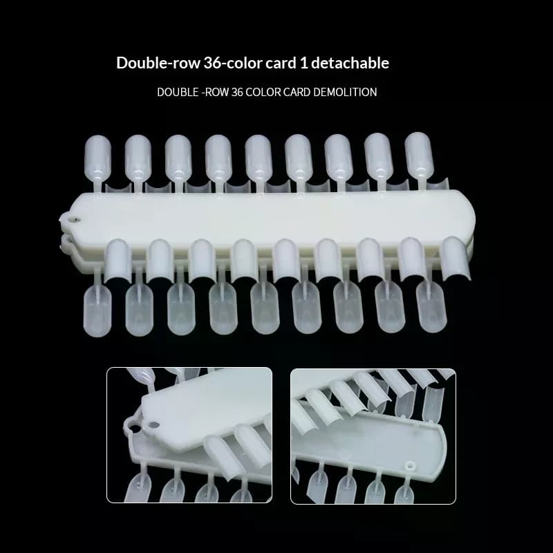 Removable Gel Polish False Nail Stickers Nail Art Palette Nail Art Tool Manicure Practice Display Board 36Pcs/set