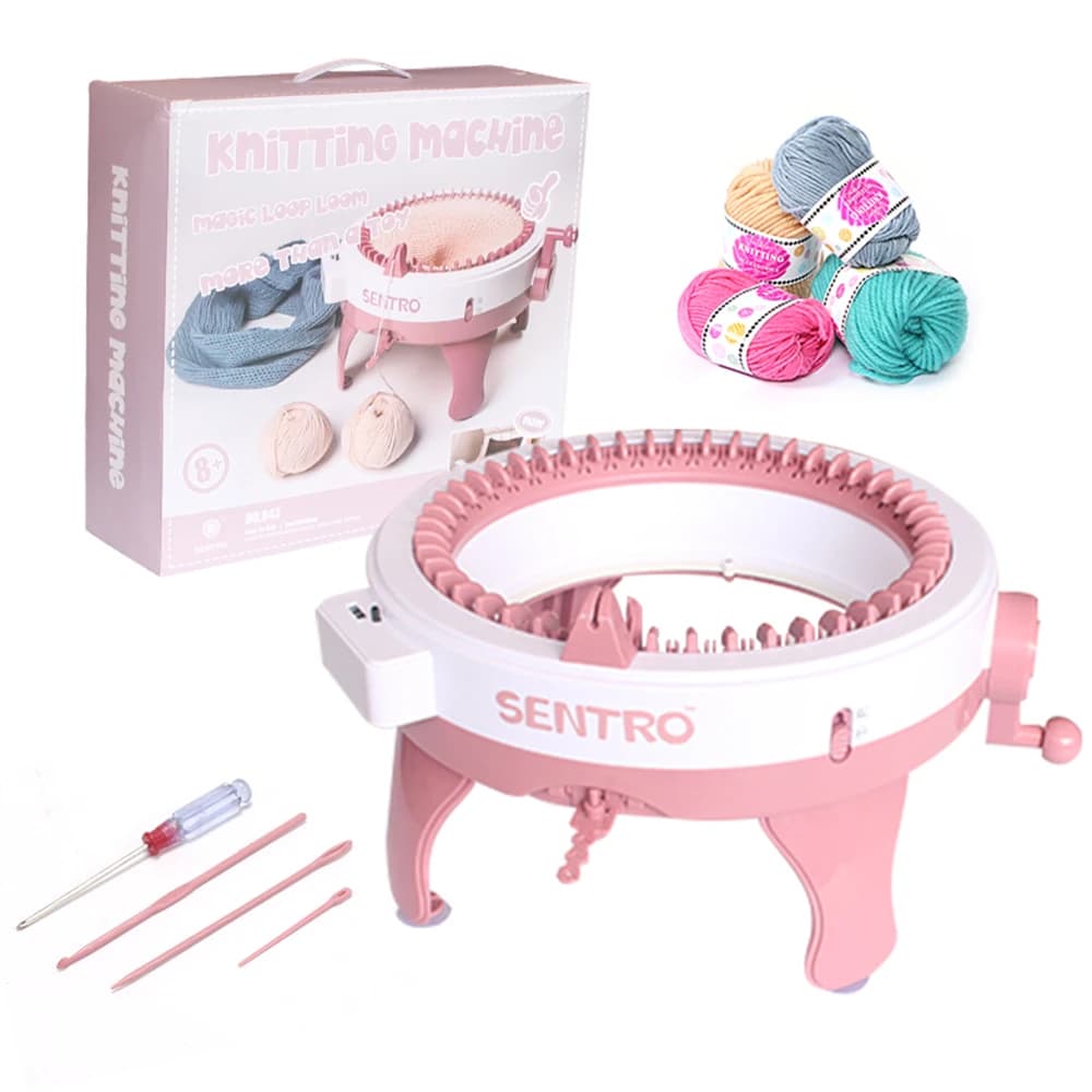 SENTRO 40/48 Macchina per maglieria ad aghi-Creazione del tessuto-Kit doppio telaio a maglia Cappello elegante, sciarpe e calzini-Regalo fai da te ideale per gli amanti dell'artigianato