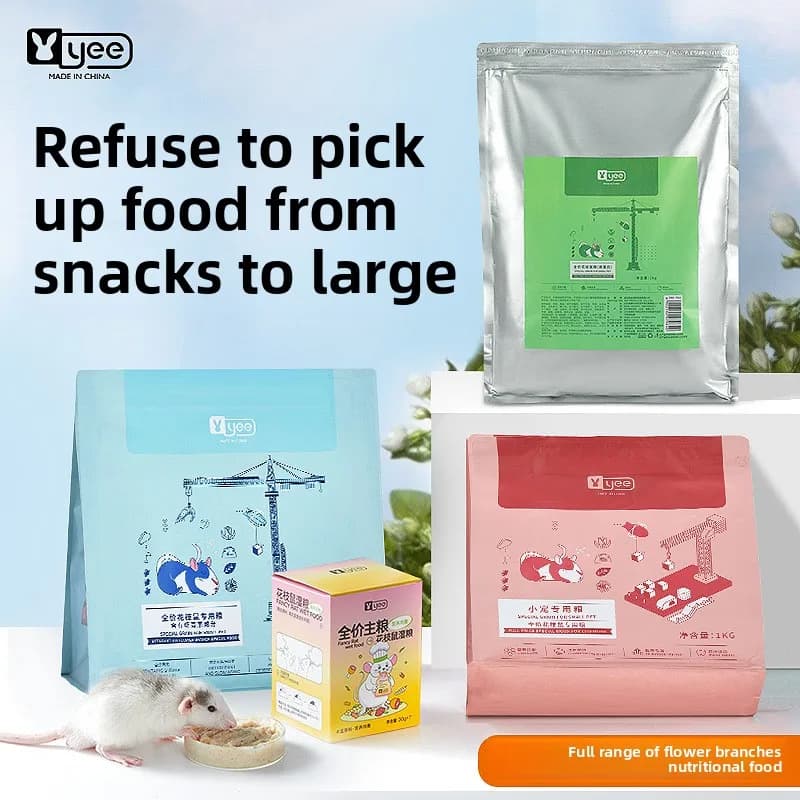 YEE Pro Hamster Food - Pellet espanditi ad alto contenuto proteico per criceti nani e serani | Dieta completa con frutti/verdure liofilizzati