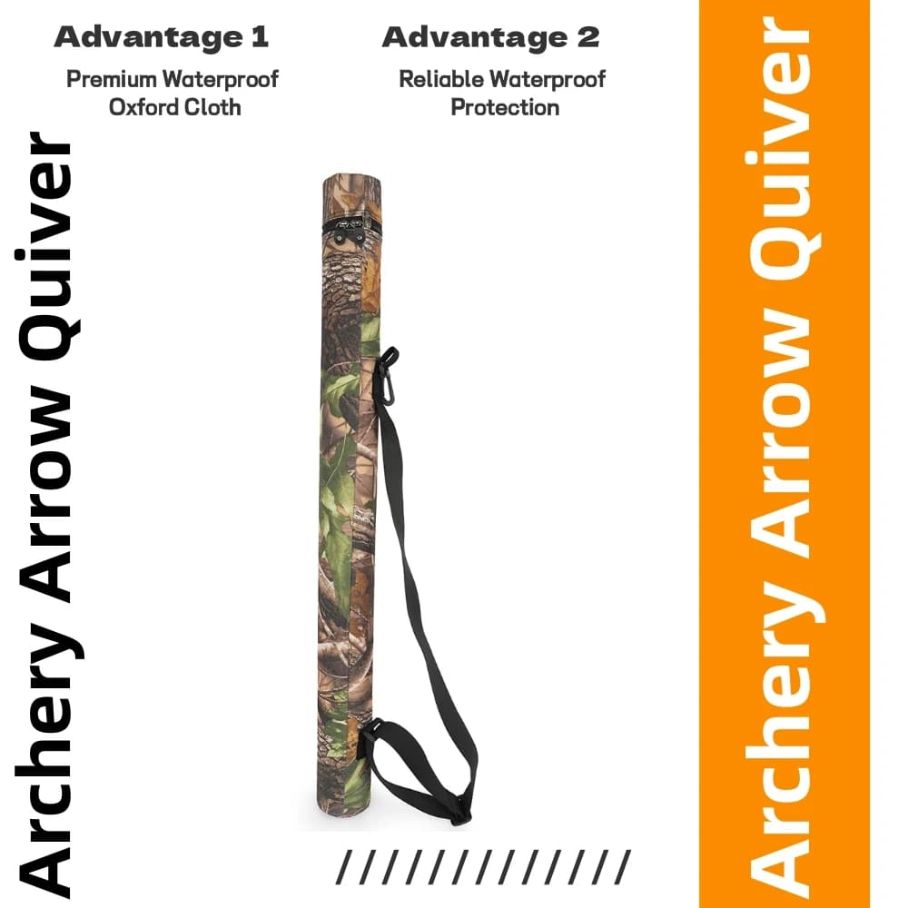 Portafrecce da Spalla per Tiro con l'Arco - Design a Montaggio Posteriore con Cintura, Perfetto per Caccia e Tiro al Bersaglio