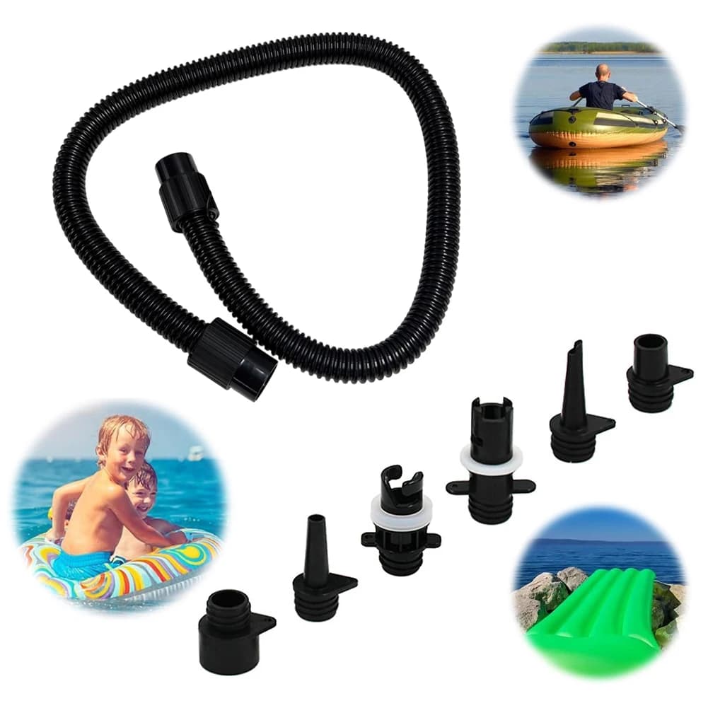 6Pcs Inflatable Air Pumps Hose Nozzle Kit Kayak Air Pump Tube Adaptor Boat Pump Adaptor Paddle SUP Board Boat Accessories