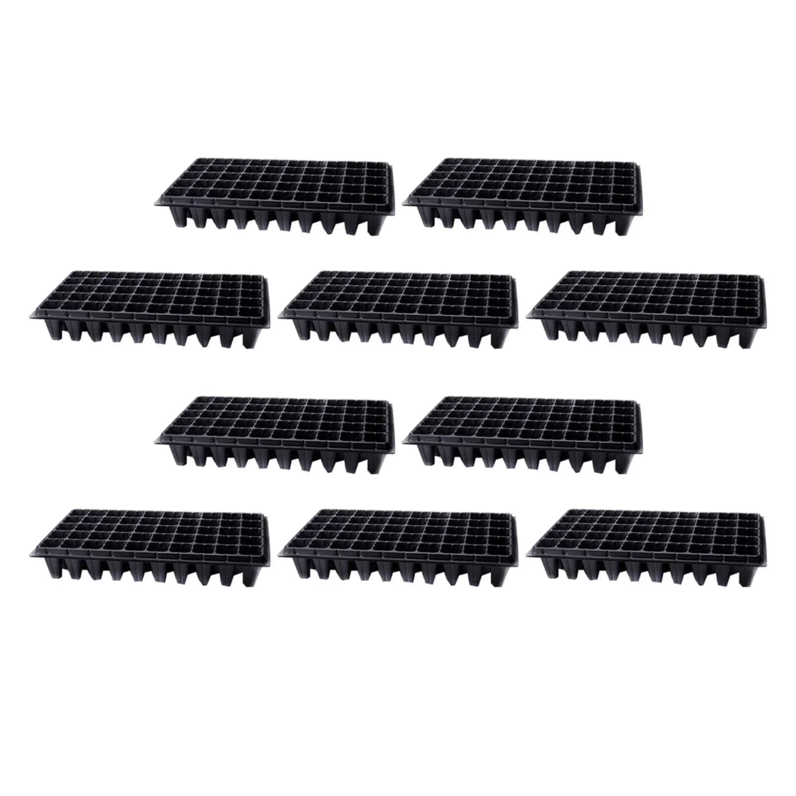 Set di 10 Vassoi per Germinazione, Contenitori per Semina con 50 Celle, Vassoi Riutilizzabili per Piantine di Verdure e Fiori, per Giardinaggio Indoor