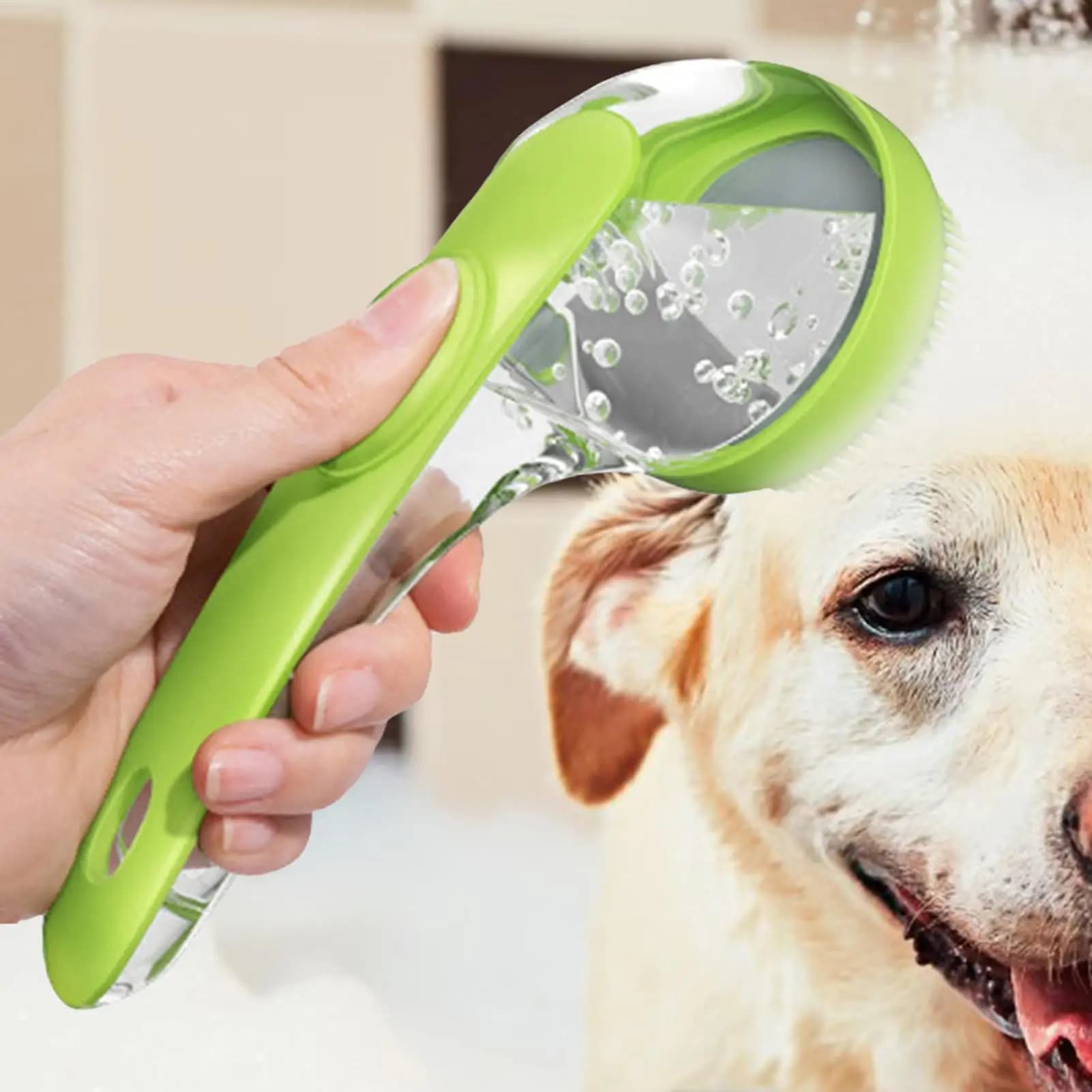 Spazzola per la Pulizia del Cane con Manico Lungo, Spazzola Morbida in Silicone per il Bagno degli Animali Domestici, Pettine per la Toelettatura di Cani e Gatti, Spazzola Massaggiante per Gatti, Strumento per il Lavaggio degli Animali