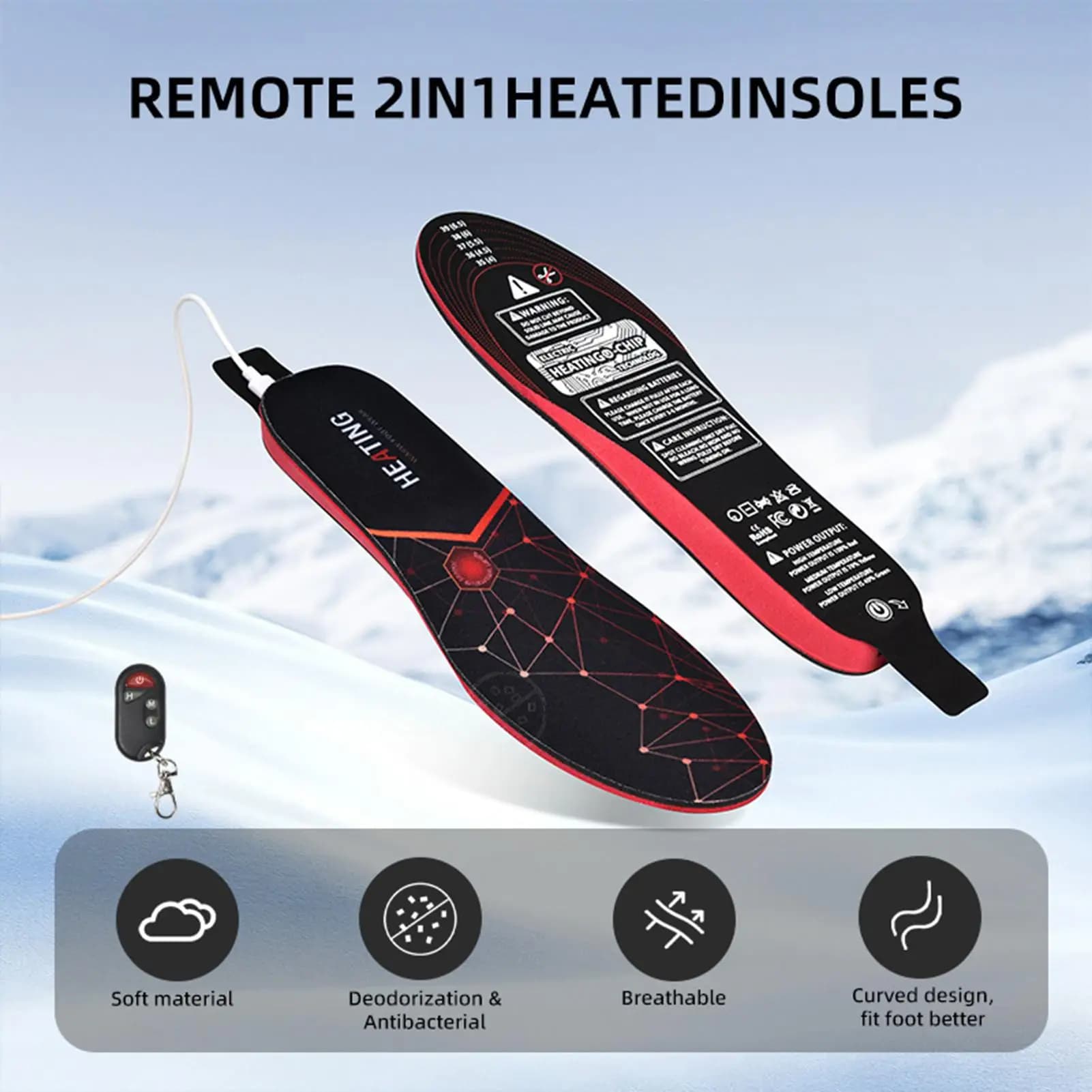 Solette per stivali riscaldate Solette termiche elettriche per scaldapiedi Inserti per scarpe termiche a lunga durata per campeggio invernale Escursionismo all'aperto