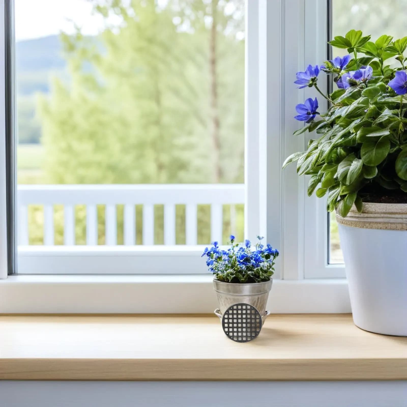 200 Pezzi di Rete Rotonda per Vasi da Fiori, Coperture per Fori di Drenaggio, Prevenzione Perdite di Terra, Tappetino a Rete per Fondo Vaso