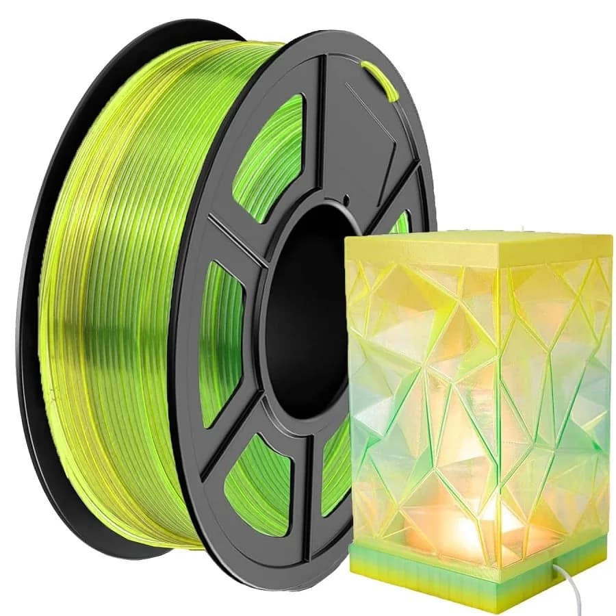 Filament PLA Crystal Change Color 1.75mm 1kg/500g/250g/200g for 3D Printer, PLA Smooth Green Blue Yellow