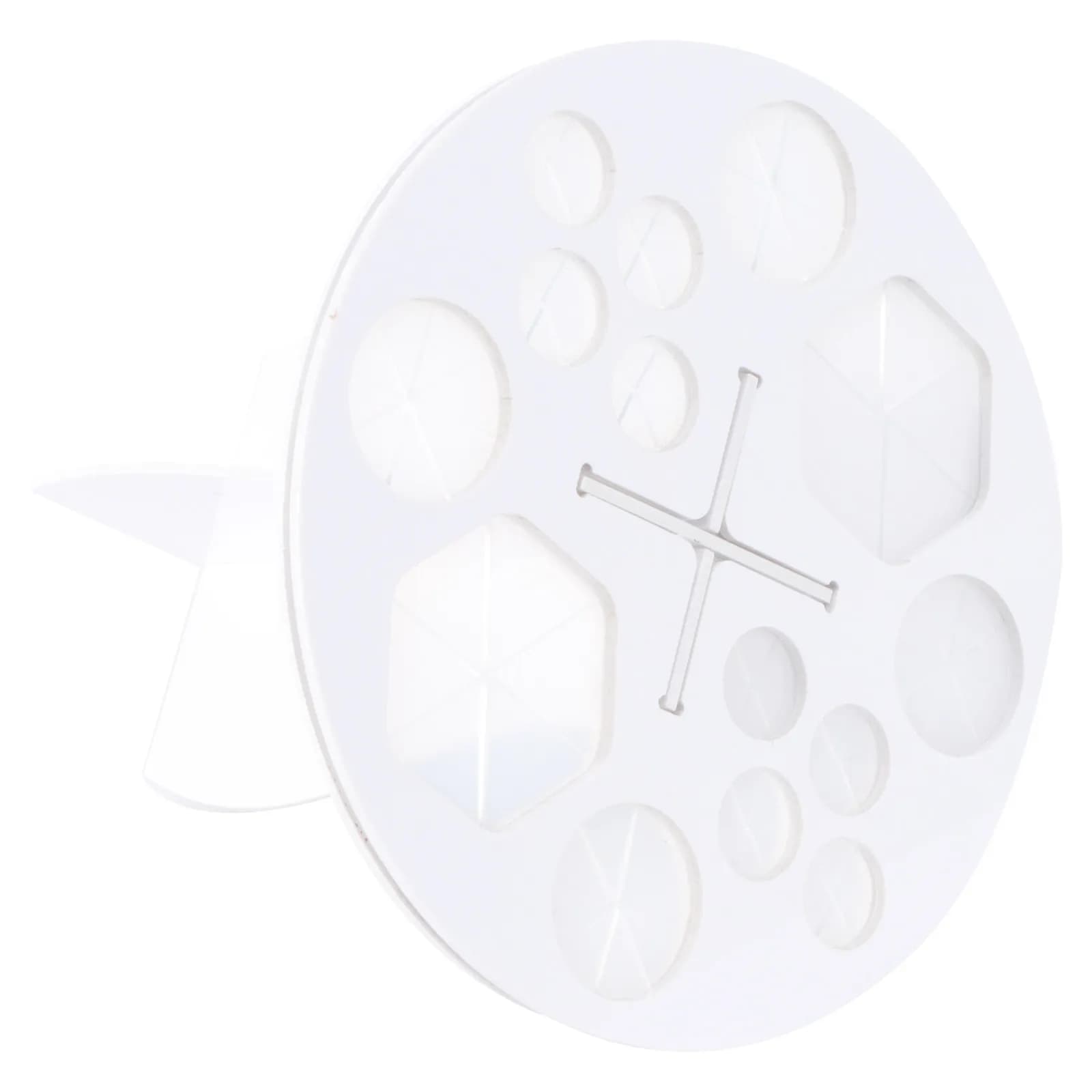 Supporto per Pennelli da Trucco con 14 Fori, Design Semplice Bianco, Organizzatore per Uso Professionale e Personale