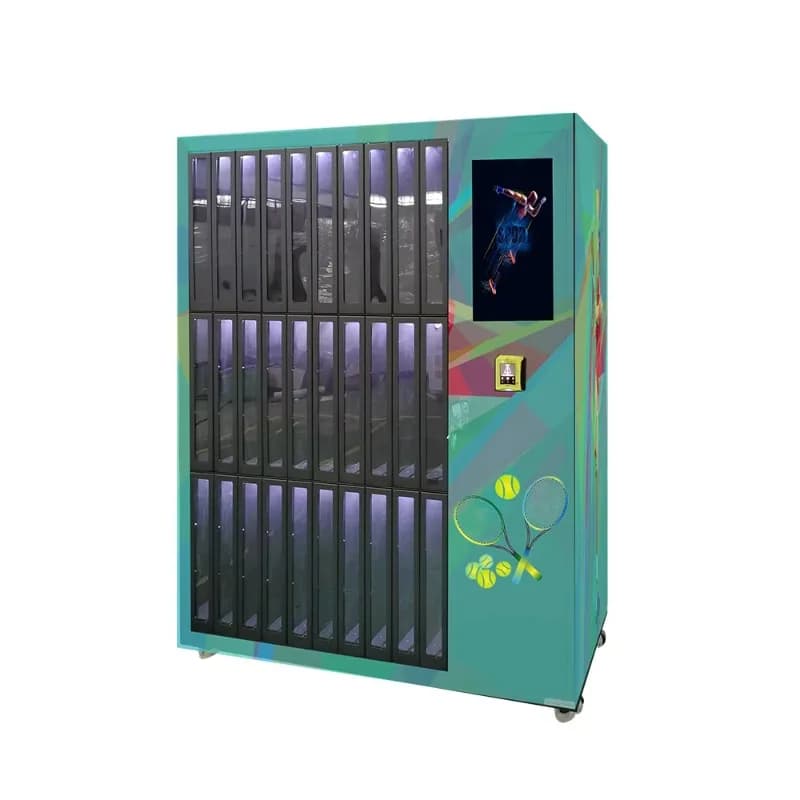 Distributore Automatico Personalizzato per Racchette da Paddle Tennis con Pagamento Senza Contanti e Funzione Locker