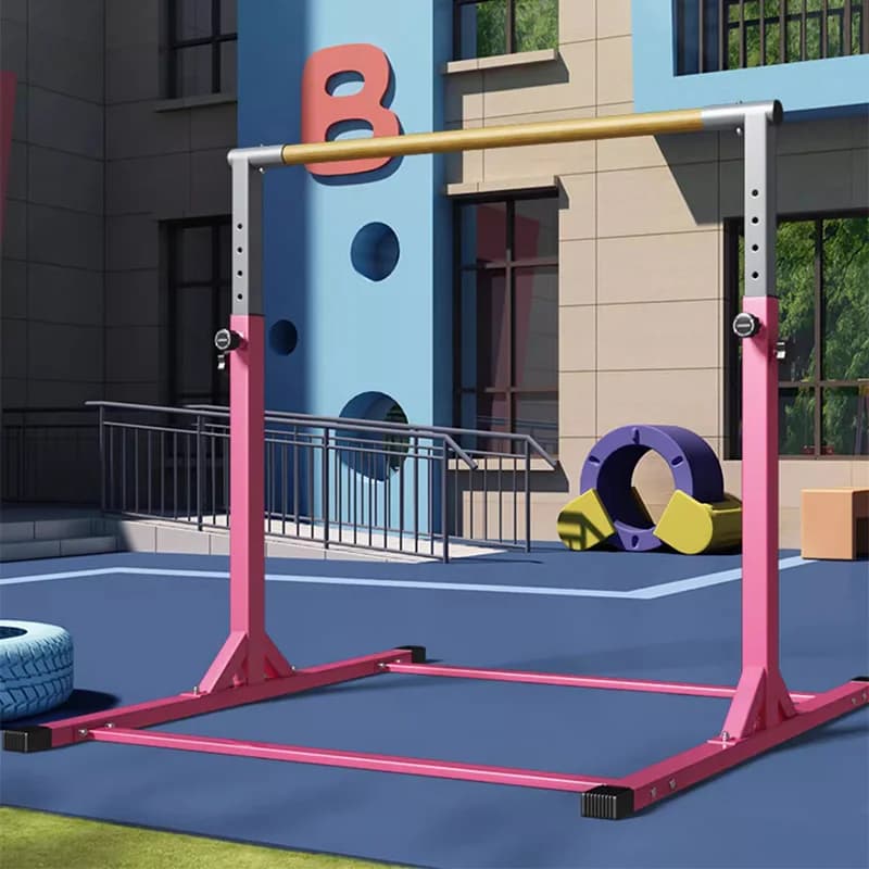 Barra orizzontale unipolare per bambini, altezza regolabile da 3' a 5', ideale per allenamento indoor e domestico, 1-4 livelli, cappuccio con peso da 1000 kg
