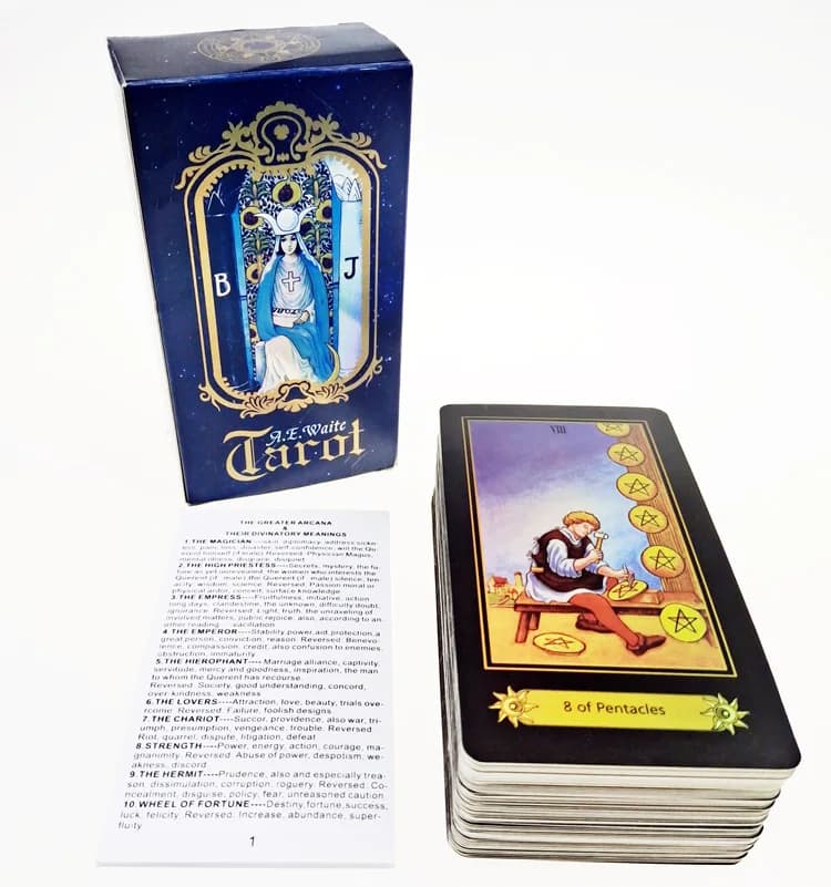 Nuove carte dei tarocchi carte dei tarocchi olografiche guida della fortuna che dice il gioco da tavolo del mazzo di divinazione con libretto di guida