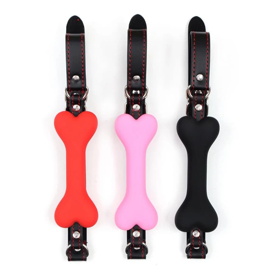 Boccino a forma di osso di cane, boccino erotico, accessorio per l'addestramento erotico, accessorio sessuale, accessorio SM, accessorio per il flirt, accessorio per giochi di ruolo