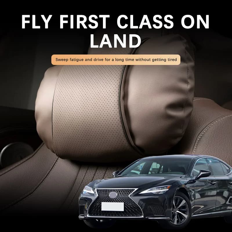 Car Headrest Soft Leather Neck Support Car Neck Pillow Travel Rest Pillows For Lexus LS 400 LS430 LS460 LS600h
