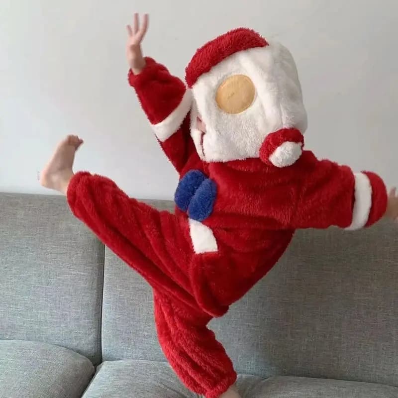 Ultraman Cute Winter Student Pajamas Autumn Winter Boys and Girls Thick jumpsuit Home Clothes Anime Accessories Gifts