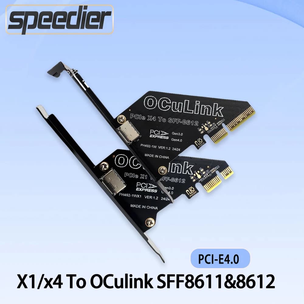Scheda di espansione PCIe 4.0 X1/X4 a Oculink SFF8611 e 8612 SSD U.2 esterno SFF-8639 Scheda grafica esterna 64 Gbps 16 Gbps EGPU