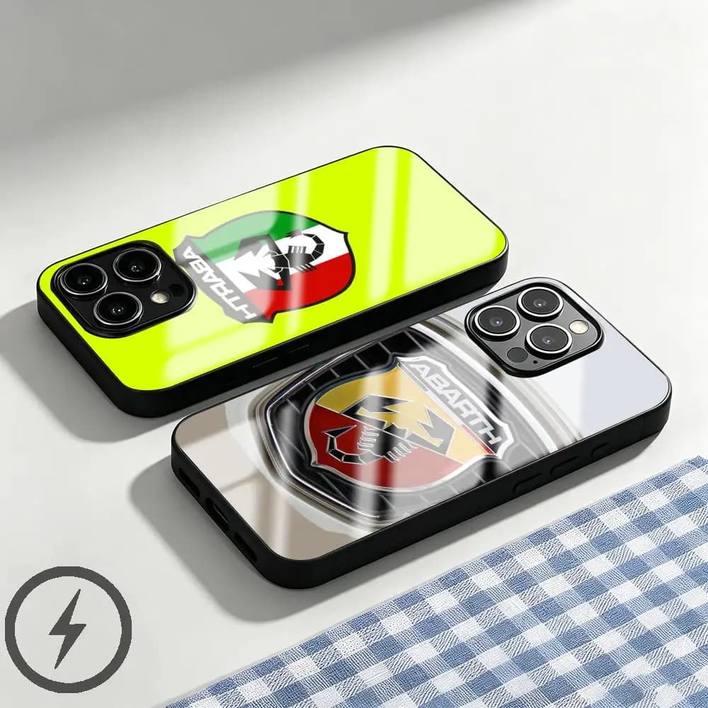 FIAT A-ABARTHes Italy Phone Case For iPhone 17 16 15 14 13 12 11 X XR XS 8 Plus Mini Pro Max Glass Magnetic Phone Case