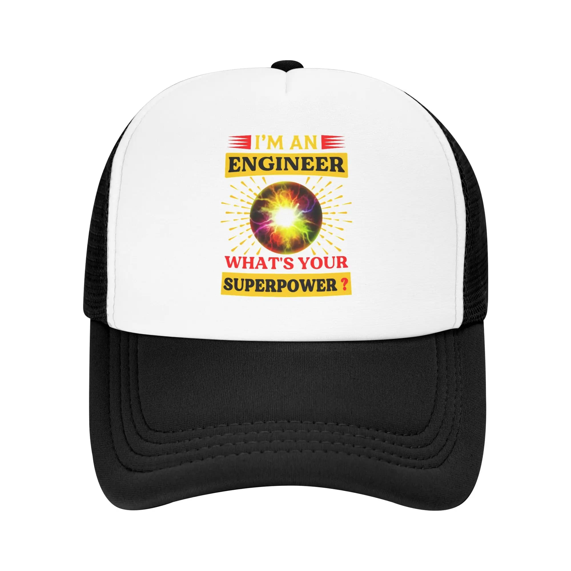 Im An Engineer Whats Your Superpower baseball cap for women and men, breathable truck driver's hat, sun protection, snapback truck driver's hat
