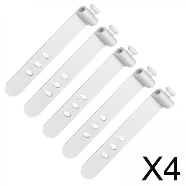 Confezione da 4 fascette in silicone da 5 pezzi per organizzare cavi e fili in vari ambienti