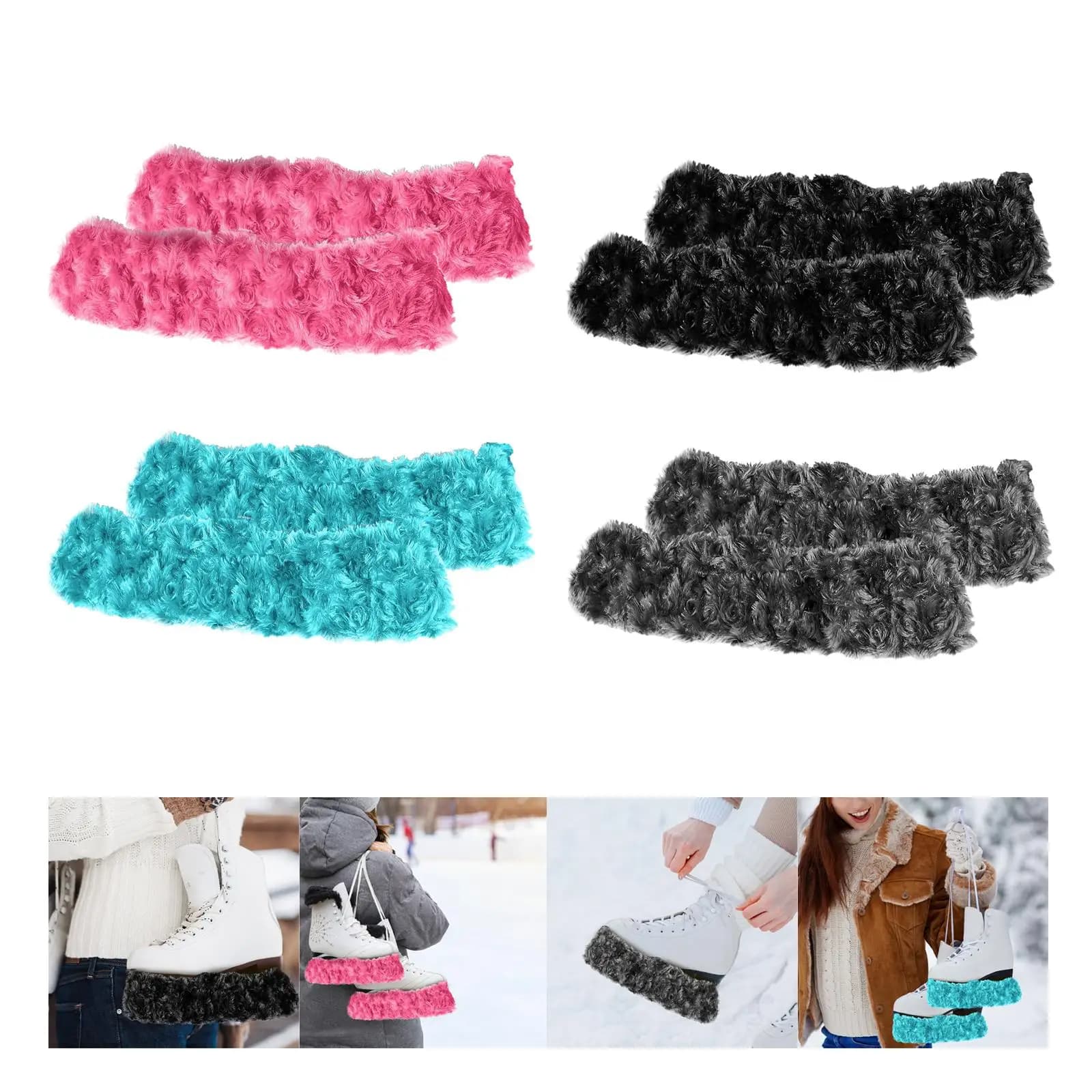 2 Pezzi Copri Lame per Pattini da Gelo Protezioni per Lame da Ghiaccio Protezione Protettiva Versatile per Pattini da Figura Pratica Sportiva