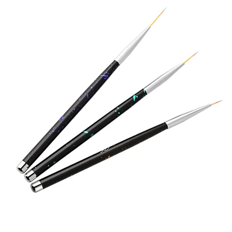 3Pcs Nail Art Liner Brushes French Stripe 3D Tips Line Stripes DIY Drawing Pen UV Gel Brushes Painting Manicure Nail Tool Sets