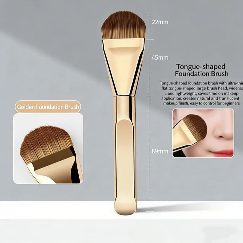 Brush for Fondotinta Ultra Sottile in Forma di Lingua, Correttore Senza Cuciture, Testa Piatta, Setole Morbide, Tools for Beauty, Brushes for Makeup, Mask Brush
