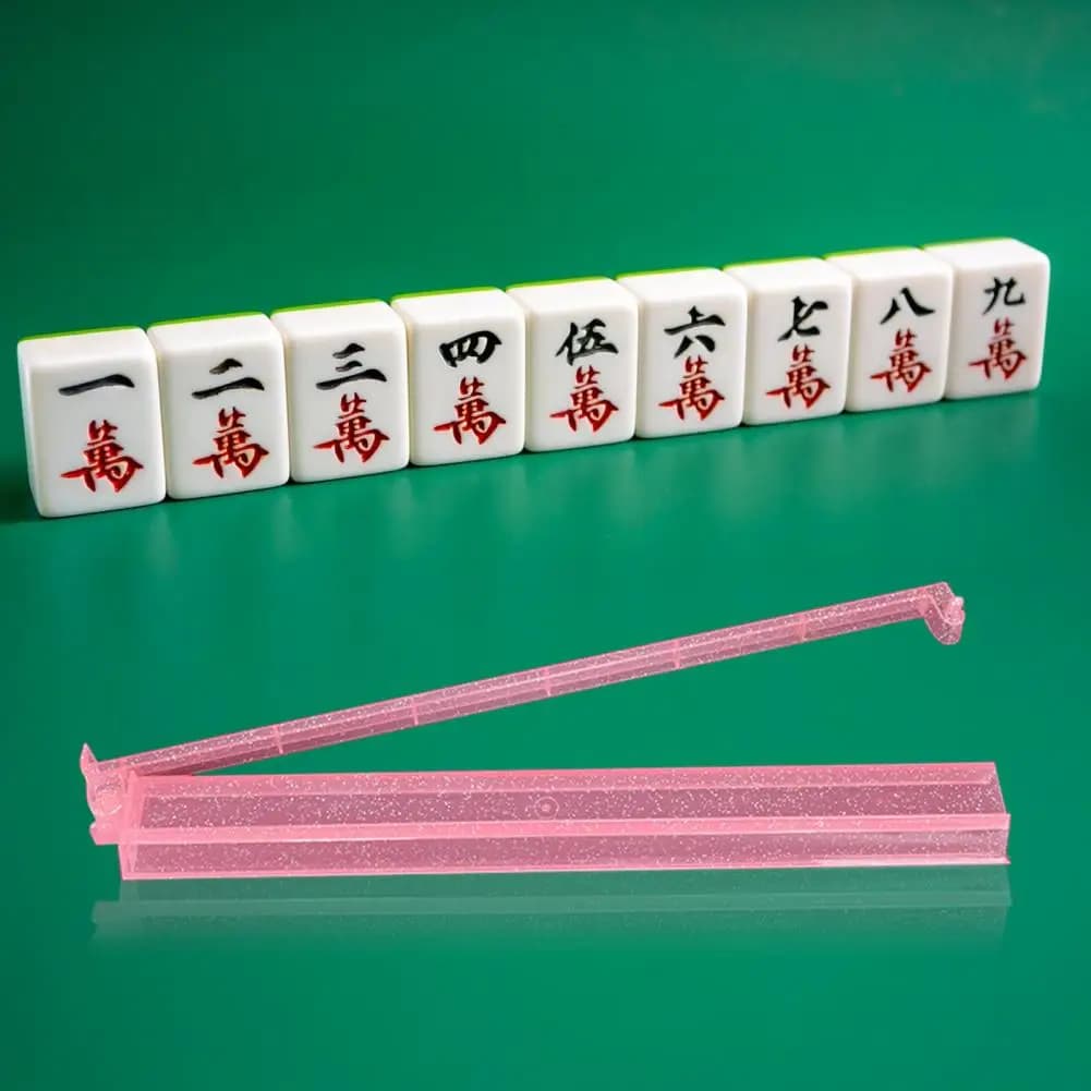 Set di rack Mahjong portatile per rack Mahjong americano con supporto per piastrelle pusher Accessori Mah Jongg americani resistenti per una facile
