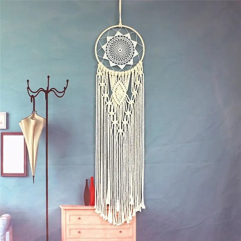 HITL Hand Woven Circle Macrame Kit Macrame Wall Hanging Supplies Craft Macrame Wall Hanging Supplies