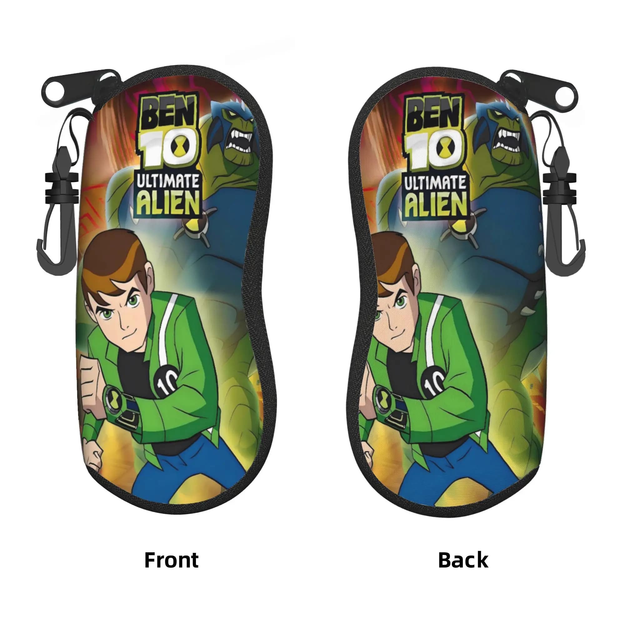 Ben 10 Omnitrix Glasses Case Key Chain Sunglasses Pouch Unisex Pocket Eyeglass Cases Cover Fashion Eyewear Organizer