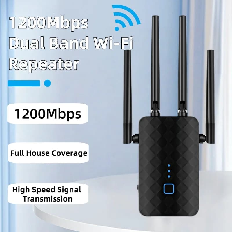 Ripetitore WiFi Wireless 1200Mbps 2.4G 5GHz Dual Band WiFi Extender 802.11ac Gigabit Amplificatore Router Amplificatore di segnale a lungo raggio