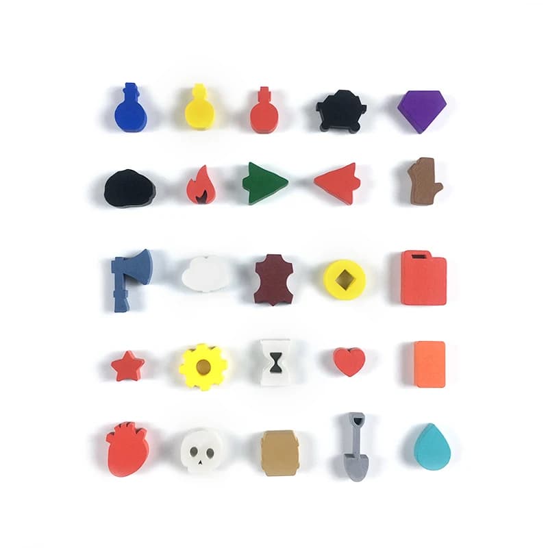 Accessori per giochi da tavolo Marker token modello pezzi degli scacchi fai da te giocattoli educativi in legno colorato puzzle indicazione dei dadi conteggio felice