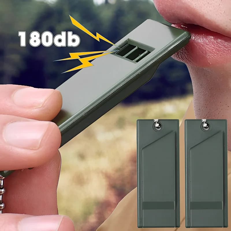 Fischio a 3 frequenze Sopravvivenza ad alta decibel Fischio audio multiplo portatile per esterni Accessori per escursioni di emergenza da campeggio Strumento Edc
