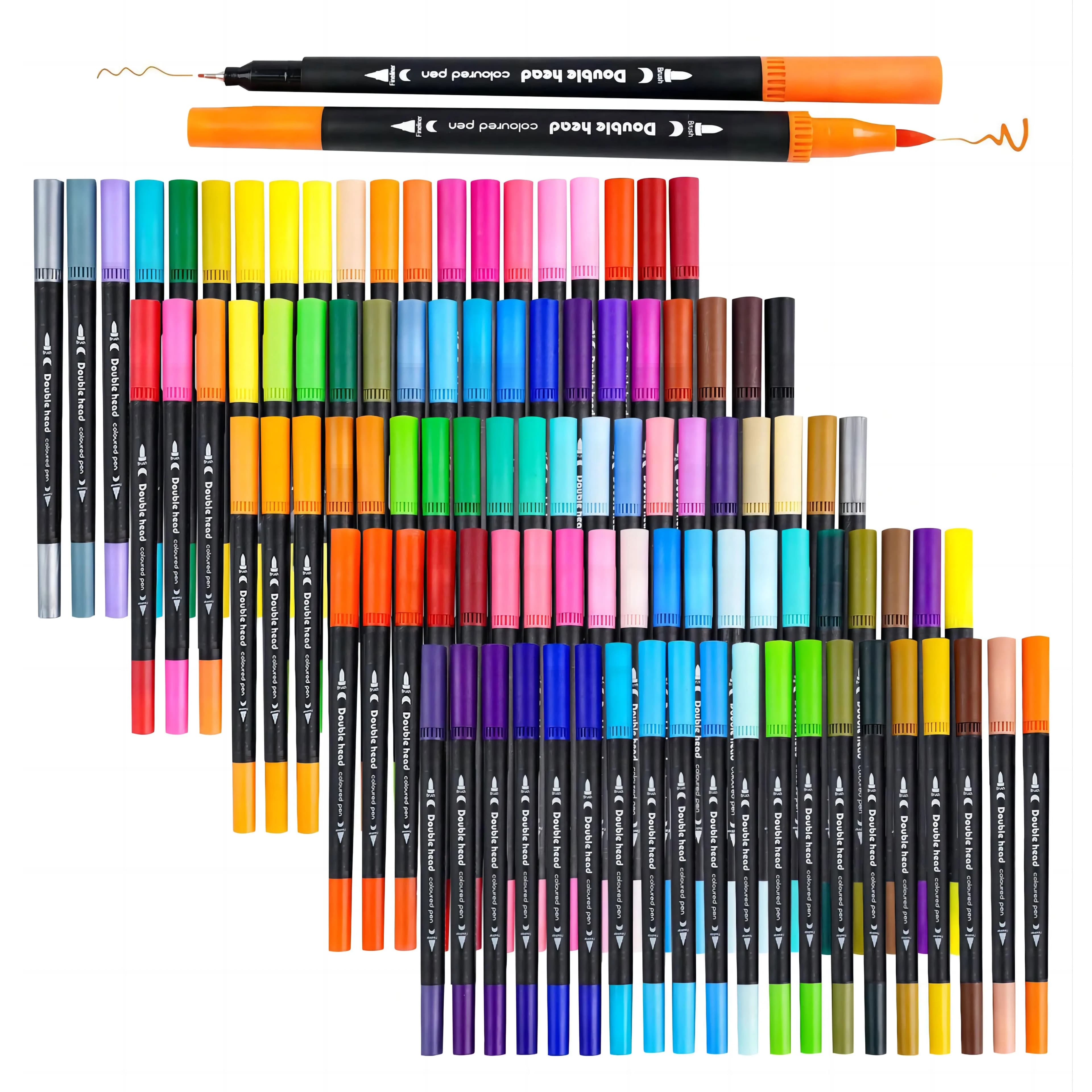 80/60/48/36/24/12 Colors Acrylic Marker Pens Set,DIY Hand Drawn,Acrylic Brush Pens,Student Graffiti Paint Drawing Pen Stationery