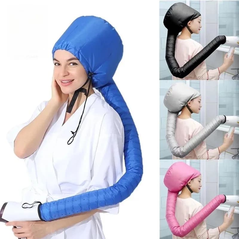 For Travel New Hooded Hair Dryer Bonnet Fast-Drying Bonnet Hair Dryer for Natural Hair Deep Conditioning, Portable Lightweight