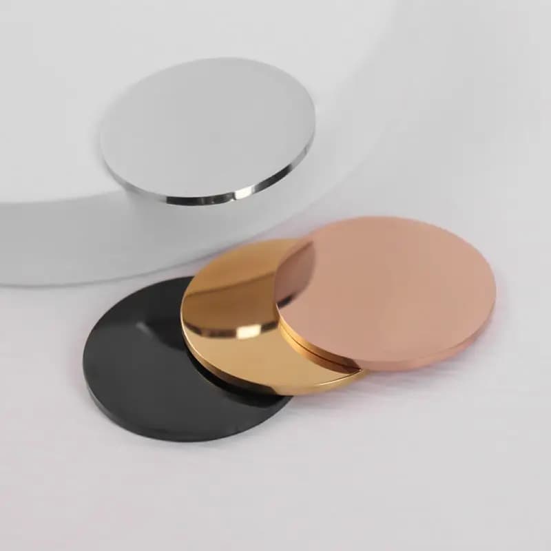 20pcs 1.5mm Thickness 20/25/30/35/40mm Mirror Polished Stainless Steel No Hole Round Disc Supports Laser Engraving of Logos