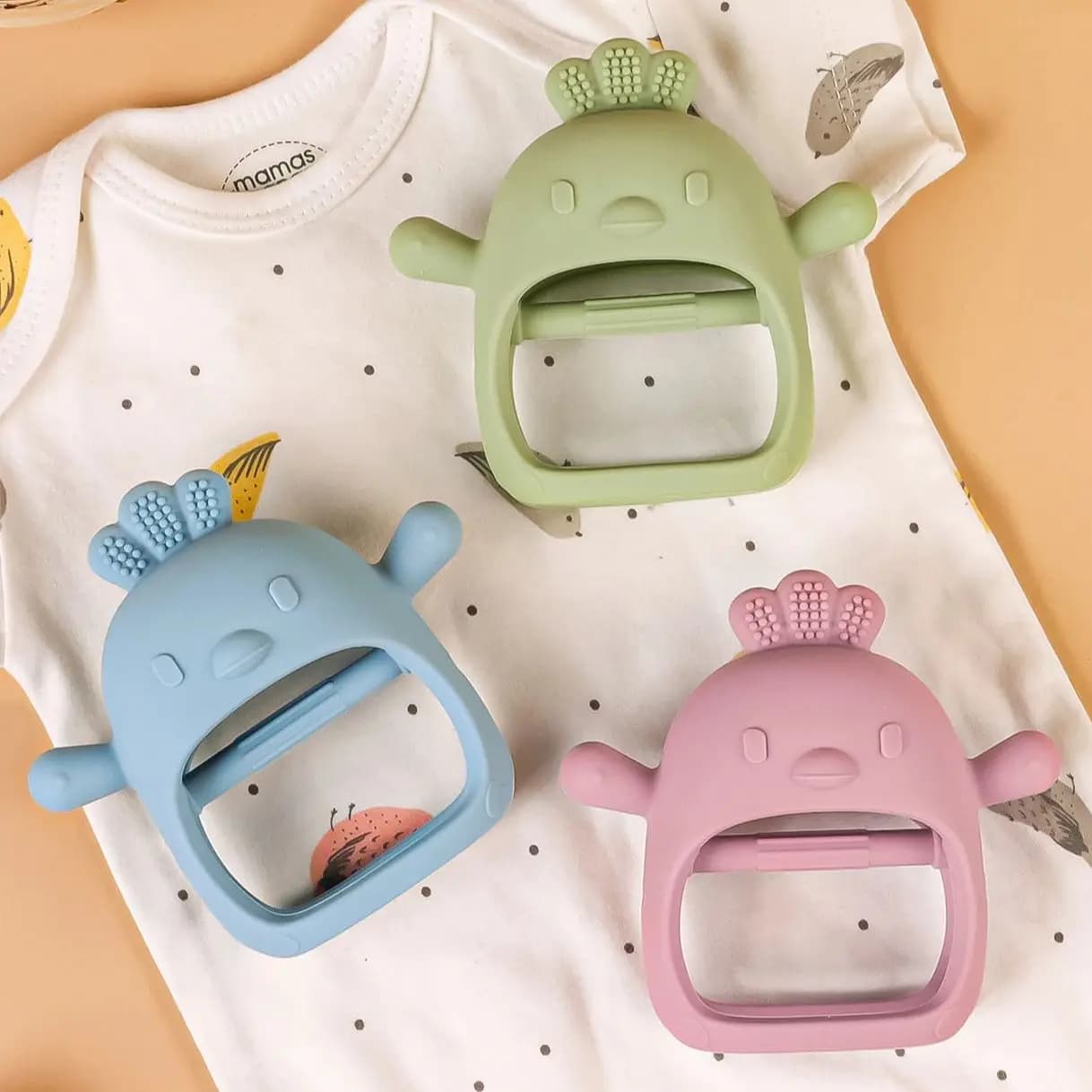 Guanto Massaggiagengive per Neonati in Silicone, Protezione Anti-Morso per Mani dei Bambini ​ Accessori per neonati Molar Stick