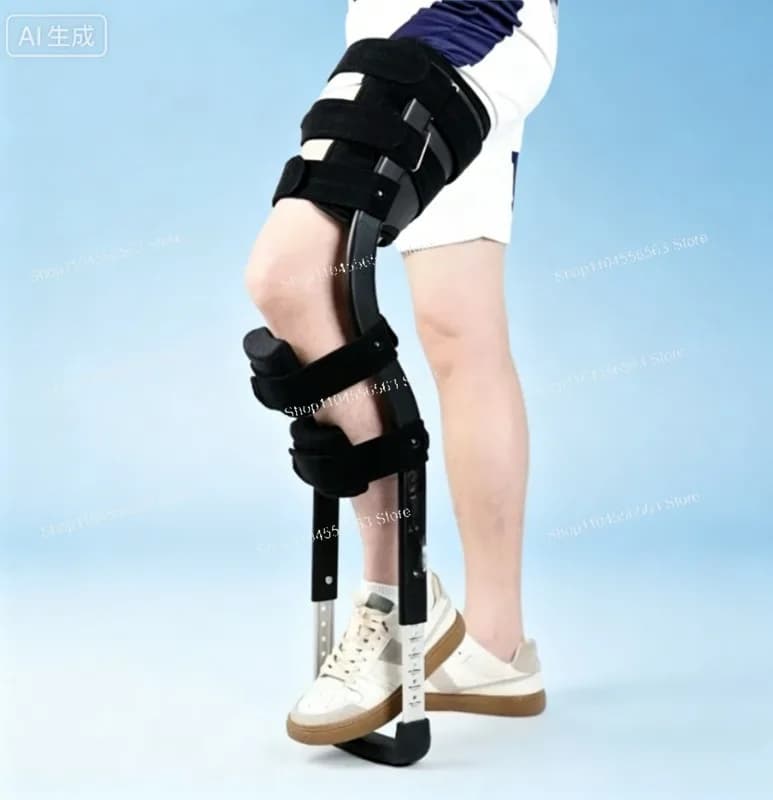 Rehabilitation Knee Walker – Single-Leg Telescoping Assisted Walking Training Stick, Hands-Free Crutch for Mobility Aid