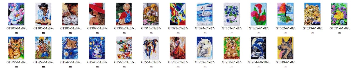 Fiori nuovo kit gancio di chiusura tappeto stampa su tela gancio di chiusura tappeto cuscino tappeto fai da te ricamo accessori fatti a mano 61x87 cm