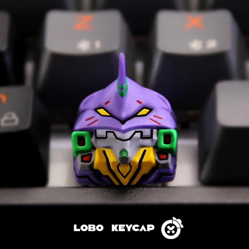 Keycap a tema anime Eva, profilo Cherry R4, in resina, personalizzato per tastiera meccanica, collezione Esc, regalo di Natale, keycap da gioco a tema cartone animato