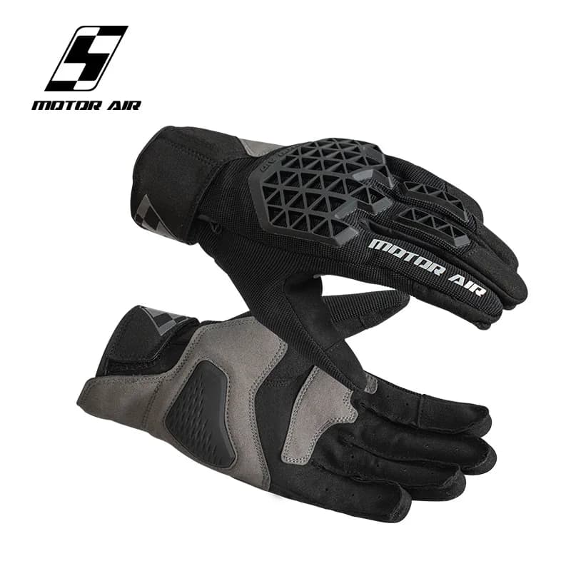 Guanti da Moto MOTOR AIR Traspiranti con Touchscreen Antiscivolo Protettivi per Uomo e Donna