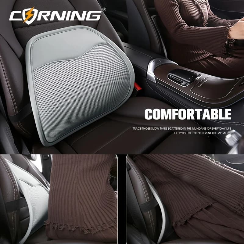 Cuscino Lombare Traspirante per Auto, Sollievo dal Calore Estivo, Cuscino Massaggiante per Sedile, Supporto Lombare in Rete per Sedile Auto e Ufficio