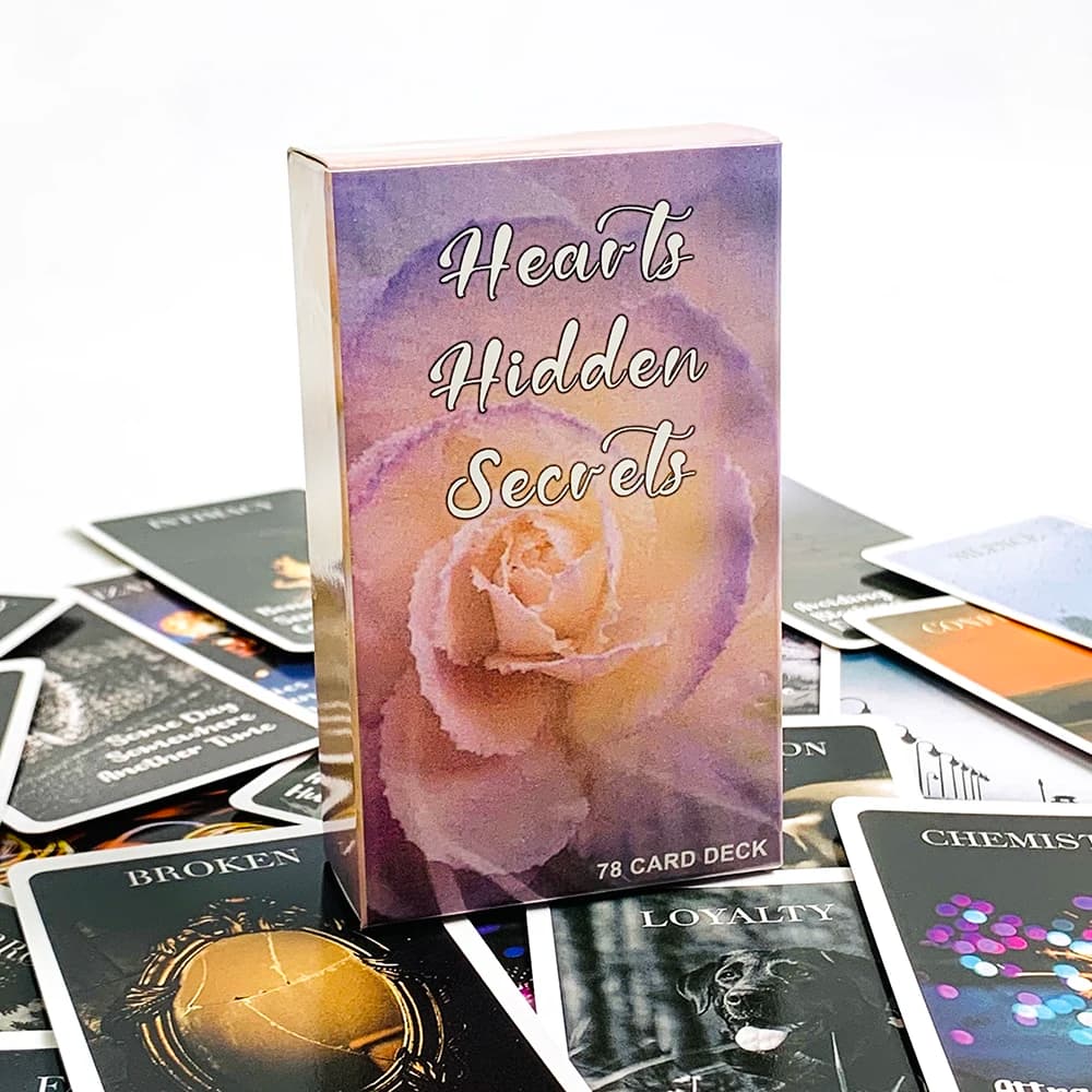 Hot-selling Hearts Secrets nascosti Oracle Deck Lucido Twin Flame Deck Sensazioni Messaggi Mazzo 78 Carte Carte da gioco per feste
