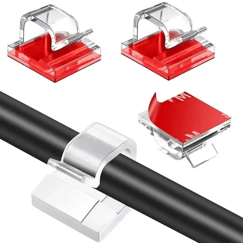10-40 Pezzi Clip Organizzatore per Cavi Gestione Cavi Supporto per Cavi Avvolgicavo per Cavi USB e Dati Gancio da Parete