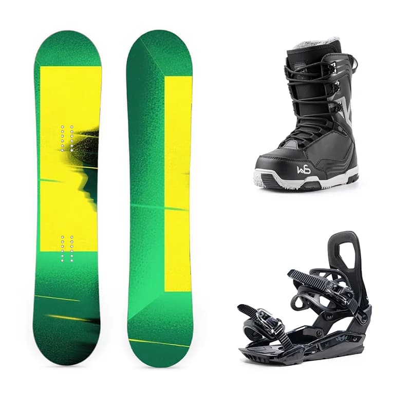 Stivali da snowboard da sci freestyle all-around OEM Sport invernali Materiale in legno con rilegatura rapida in tre pezzi