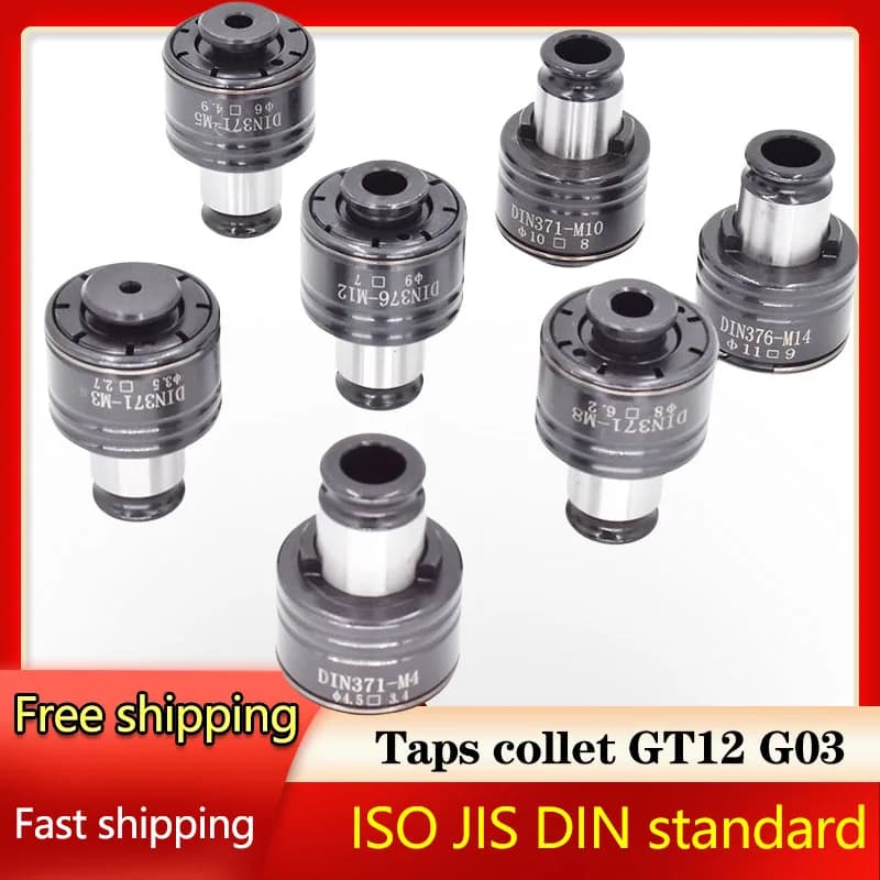 Mandrino autofilettante a cambio rapido GT12 maschi pinza M2 M3 M4 M6 M10 Protezione da sovraccarico ISO JIS DIN utensile telescopico Macchine utensili CNC