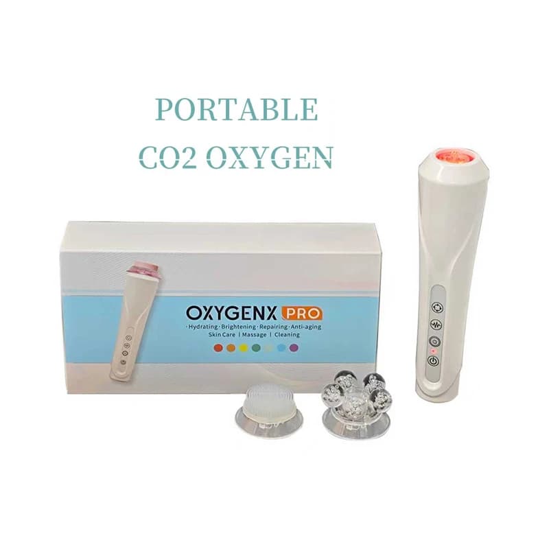 Bellezza portatile della penna a bolle di ossigeno con rullo di massaggio facciale Spazzola per la pulizia della pelle Dispositivo di ossigenazione delle bolle di Co2 sbiancante