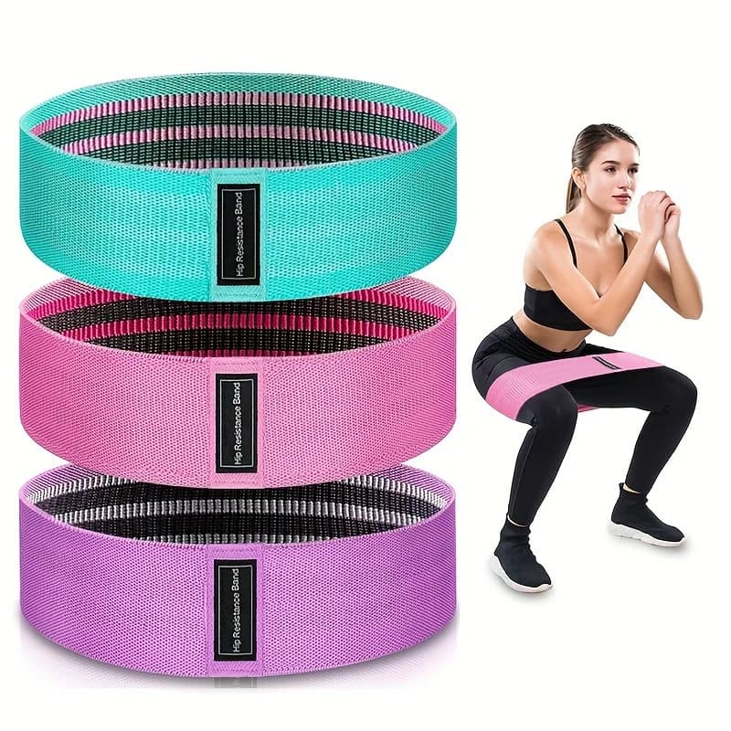 Fasce di resistenza per yoga, 3 pezzi, fasce elastiche per esercizi di stretching per donne e uomini, fasce flessibili per Pilates e gambe.