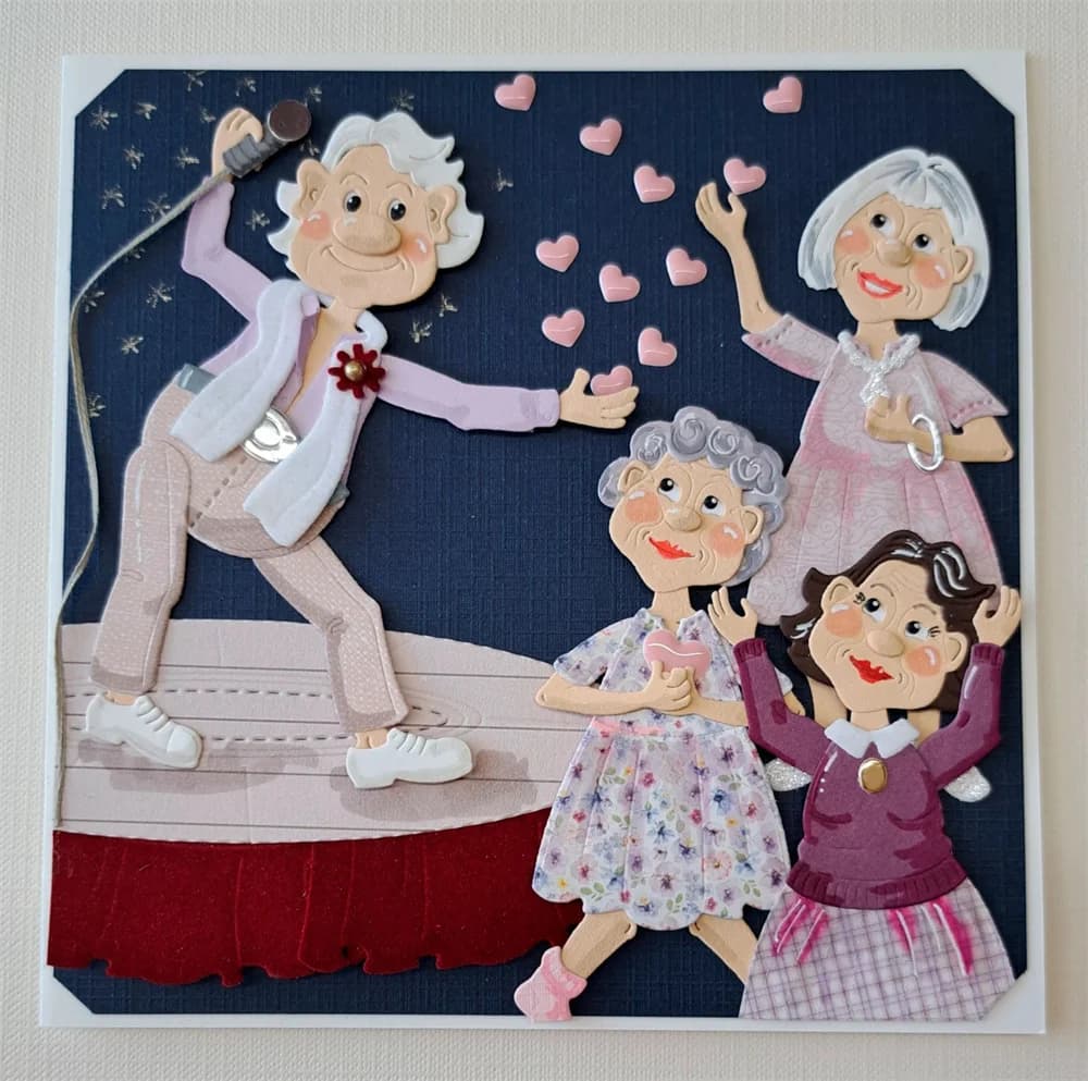 New by Lene Metal Craft Cutting Dies Accessories for a Senior Citizen Man Woman Danske Tekster Stamps Set DIY Scrapbooking Decor